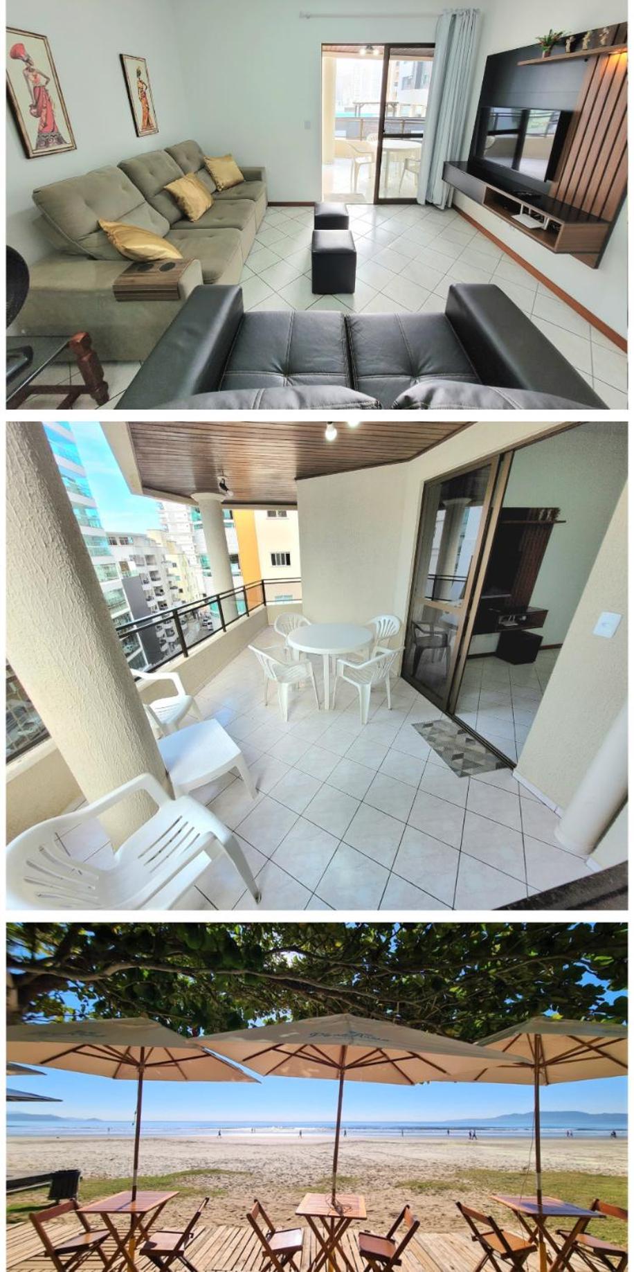Apartamento 200 Metros Da Praia 03 Quartos Com Ar Condicionado - Meia Praia - Itapema Kültér fotó